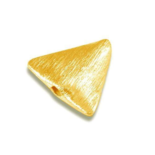 Gold Overlay Flower Shape Brushed Bead 12MM